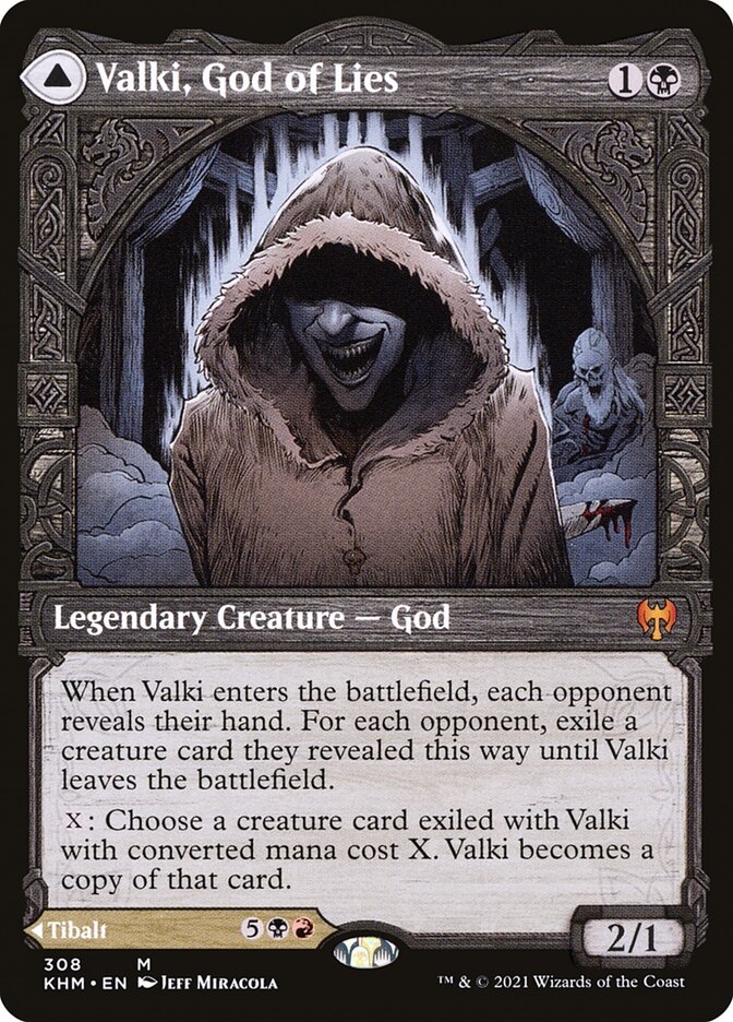 Valki, God of Lies // Tibalt, Cosmic Impostor Kaldheim Viking Frame